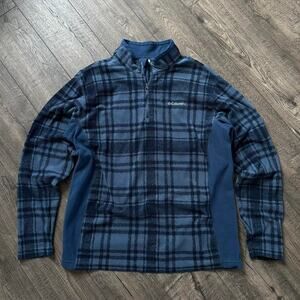Vintage Y2K 00s Plaid Columbia Fleece Quarterzip Jacket